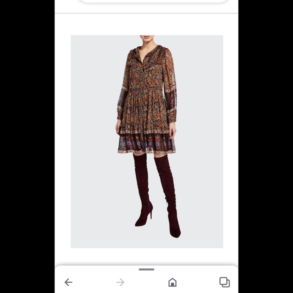 SEA Nicolette Floral Peasant Dress